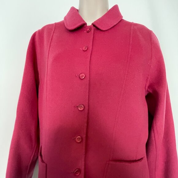 Pendleton Womens Merino Wool Jacket Medium Raspberry Button-Up With Pockets NWT - Picture 7 of 14